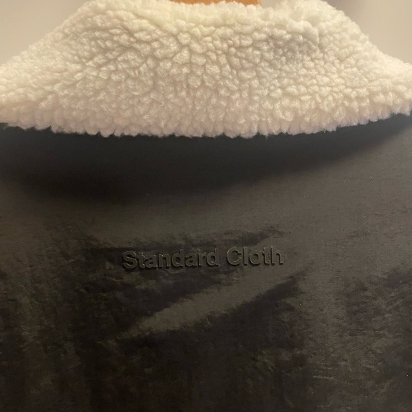 Standard Cloth Sherpa Fleece Lined Coach Jacket, Black mens size Medium - Picture 3 of 5